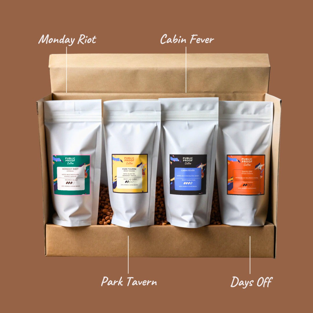 Public Proof Coffee Box | Monday Riot, Park Tavern, Cabin Fever, Days Off